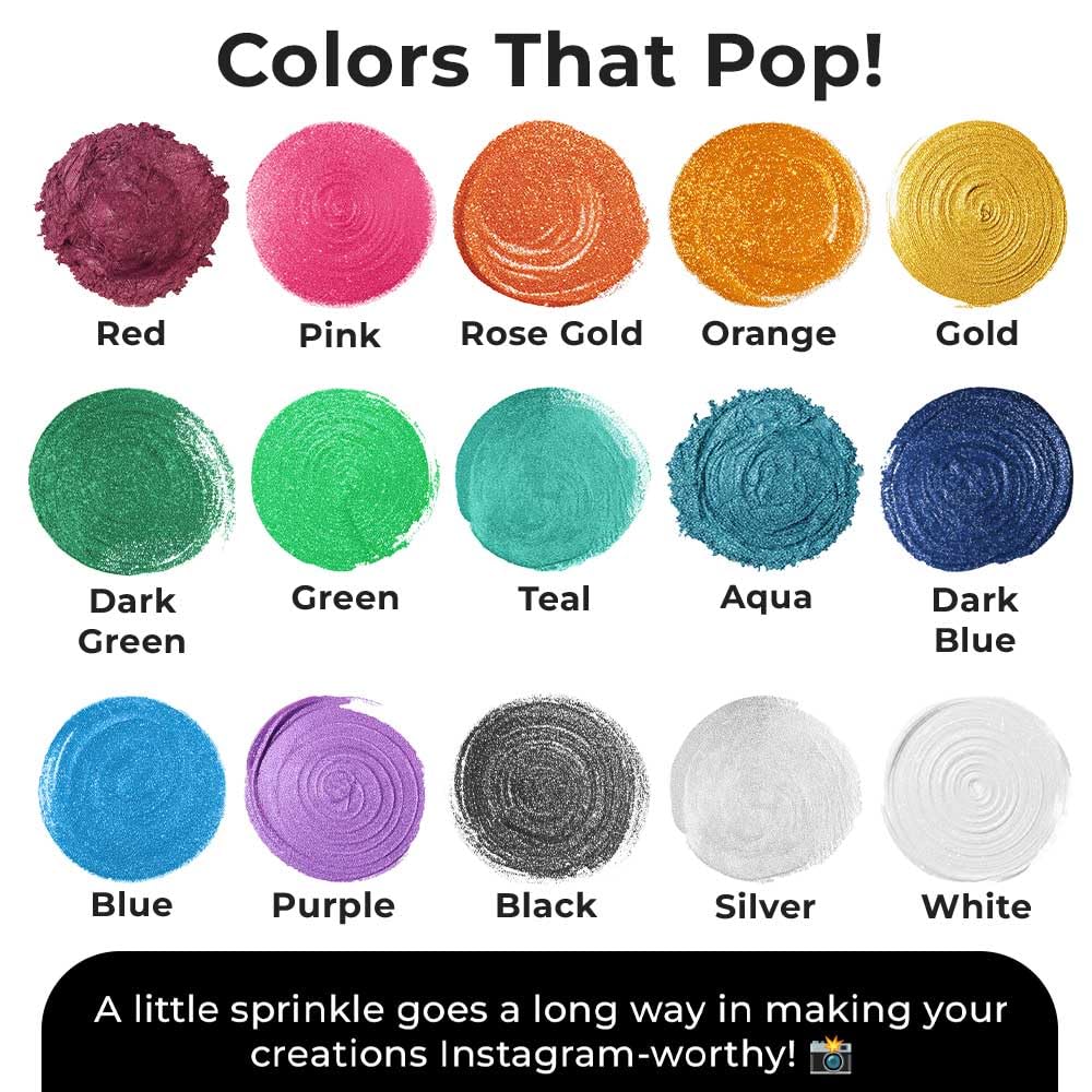 Gift packaging sparkle using silver edible glitter for presentation