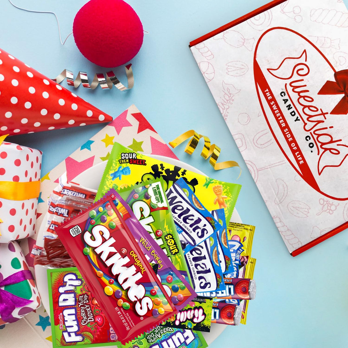 SWEETSIDE CANDY CO for-any-occasion box fits gifting, parties, and dorm treats.