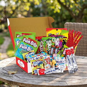 SWEETSIDE CANDY CO gift-packaging image showcases ready-to-gift presentation for birthdays or offices.
