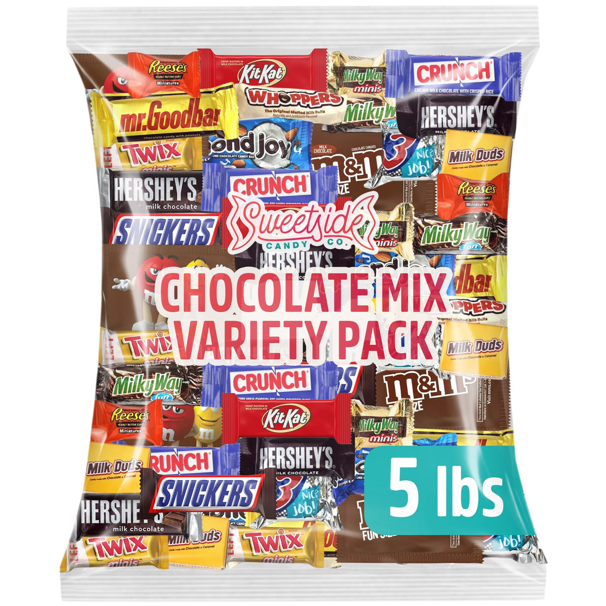 SWEETSIDE CANDY CO 5lb bulk chocolate assortment for parties and events.