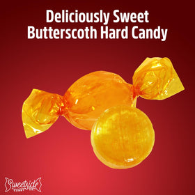Close-up of creamy butterscotch candy highlighting smooth texture.