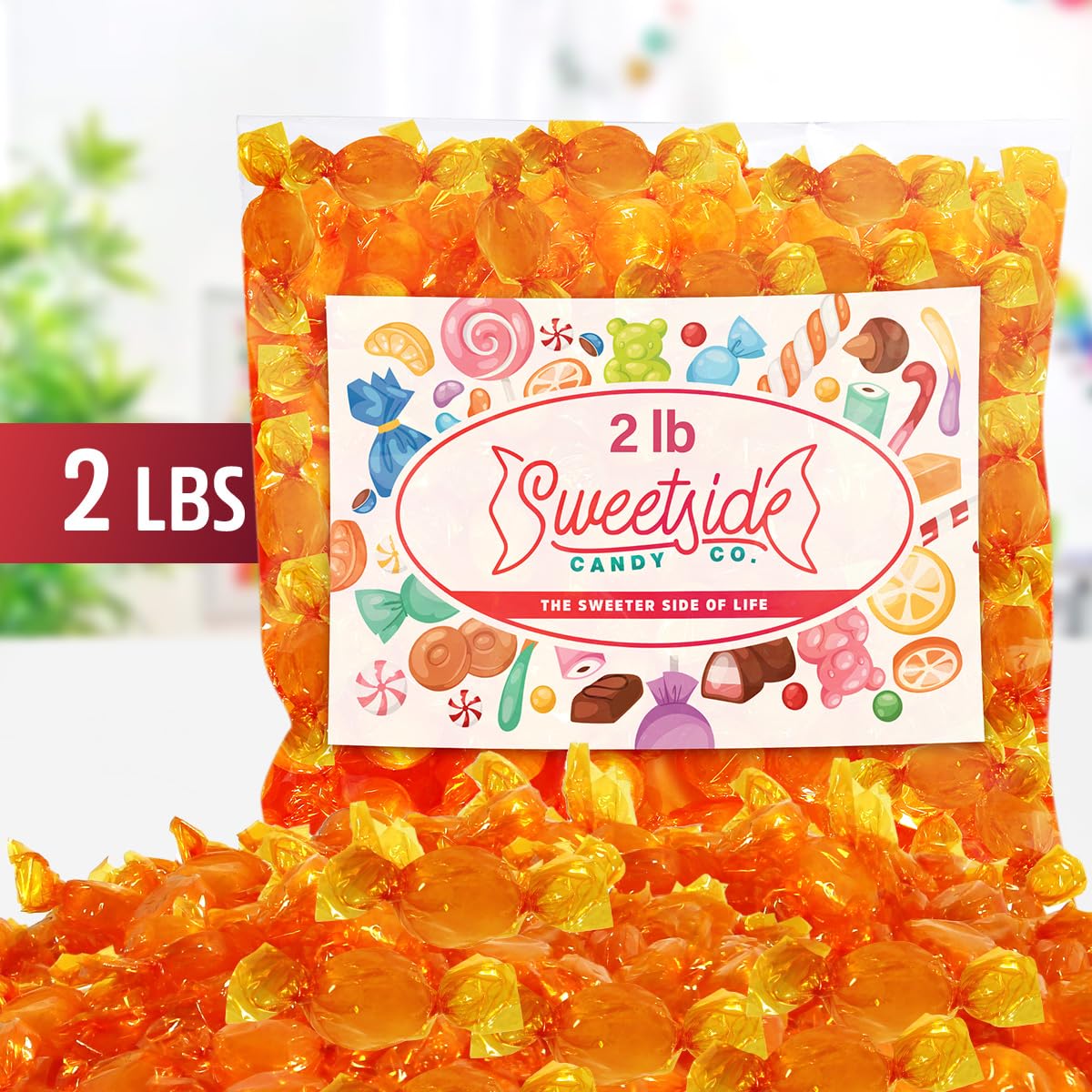Individually wrapped butterscotch candies ideal for easy party favors.