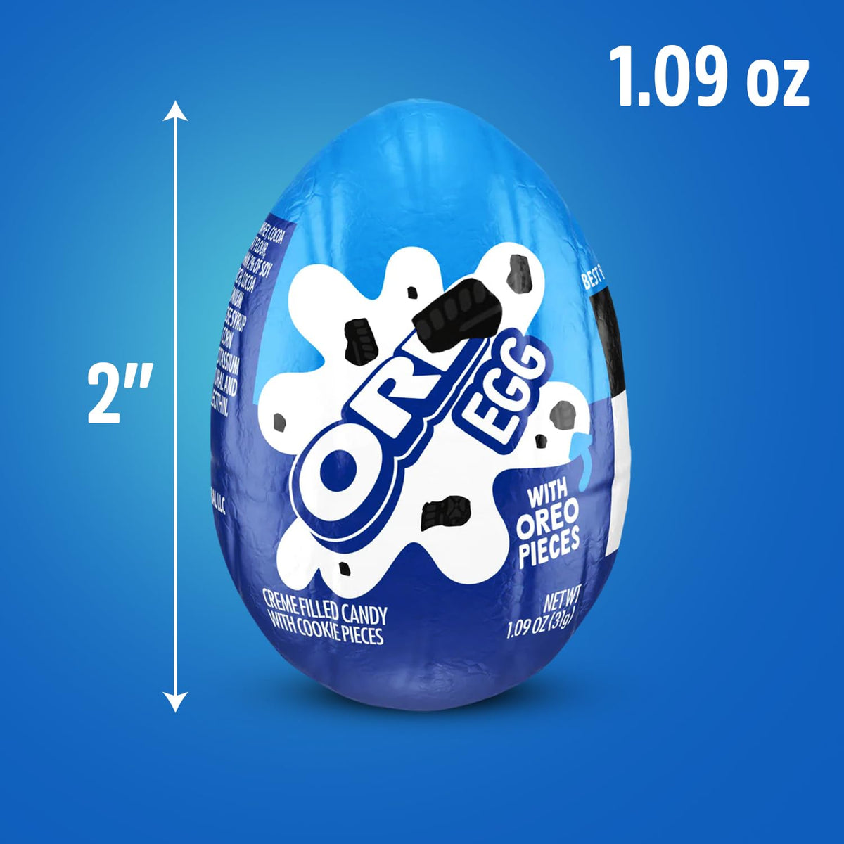 SWEETSIDE CANDY CO creme filled Easter egg with crunchy cookie bits