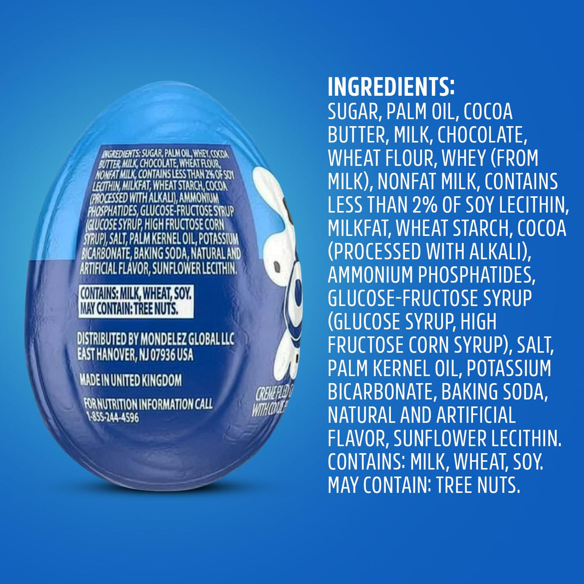 SWEETSIDE CANDY CO blue foil Easter egg packaging for baskets