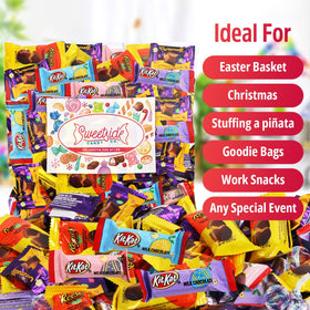 SWEETSIDE Easter Basket Candy, colorful assortment for joyful egg hunts.