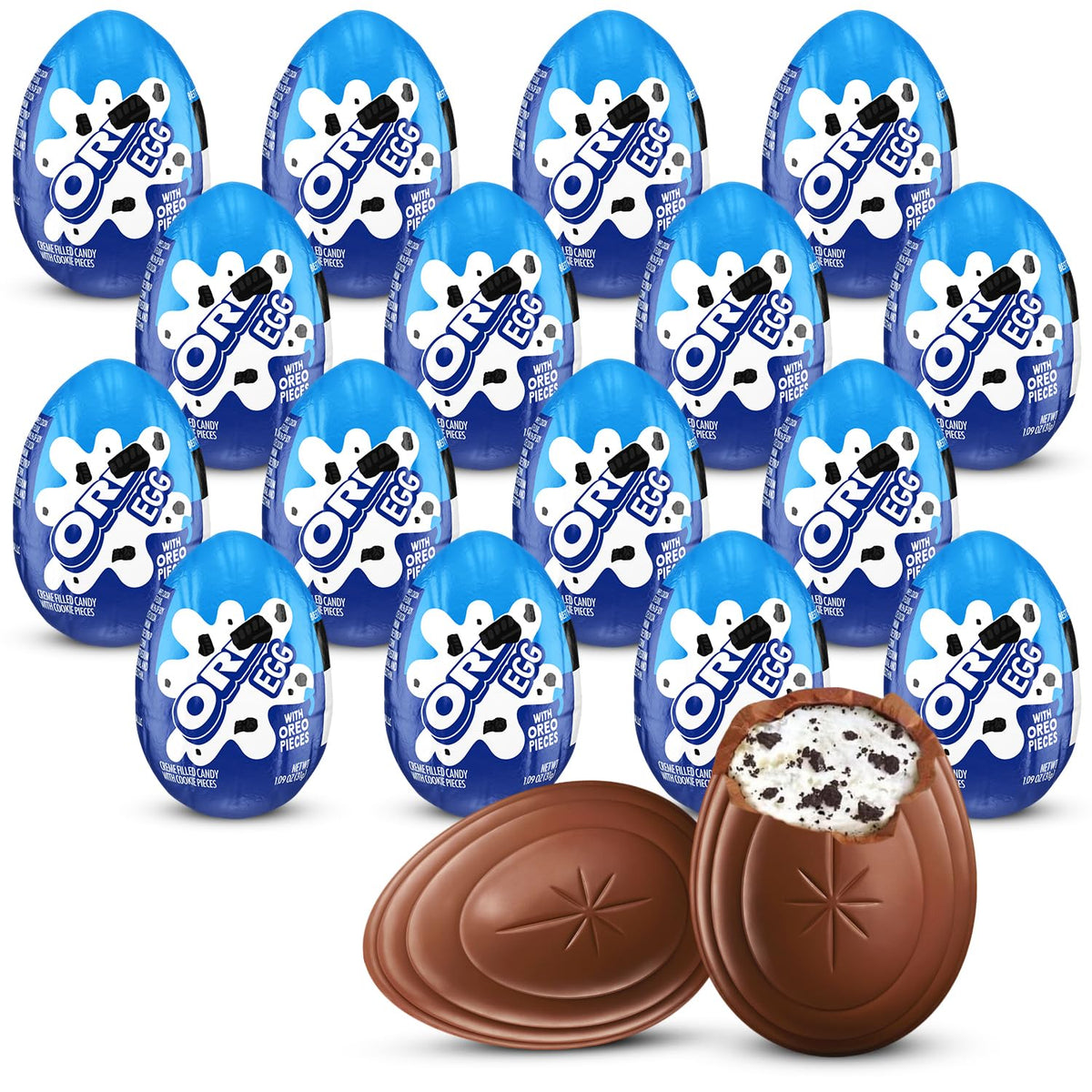SWEETSIDE CANDY CO Easter eggs in blue foil for festive gift baskets