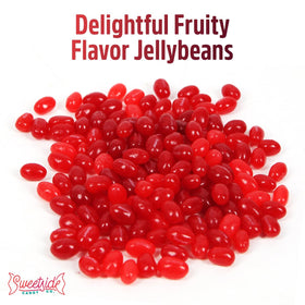 SWEETSIDE CANDY CO FaveREDS cherry flavor jelly beans close-up for bold fruit taste.