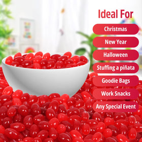 SWEETSIDE CANDY CO FaveREDS jelly beans ready for a movie night snack.