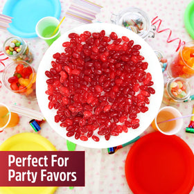 SWEETSIDE CANDY CO FaveREDS strawberry flavor jelly beans close-up for bright aroma.