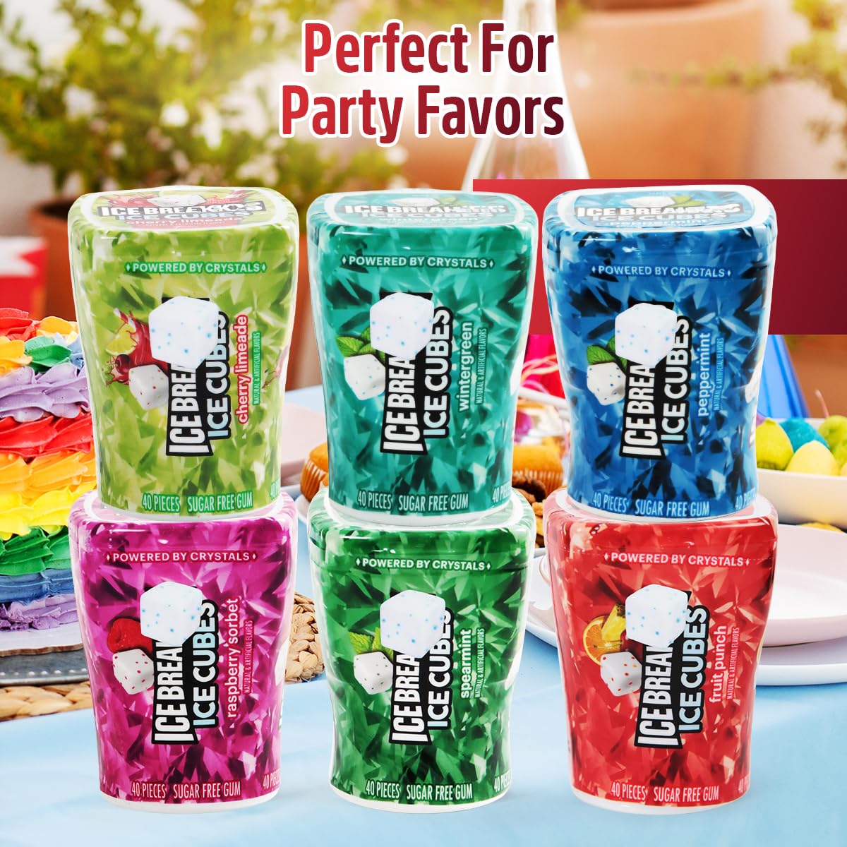 SWEETSIDE IceCubes Fruit Punch gum cubes for vibrant flavor.