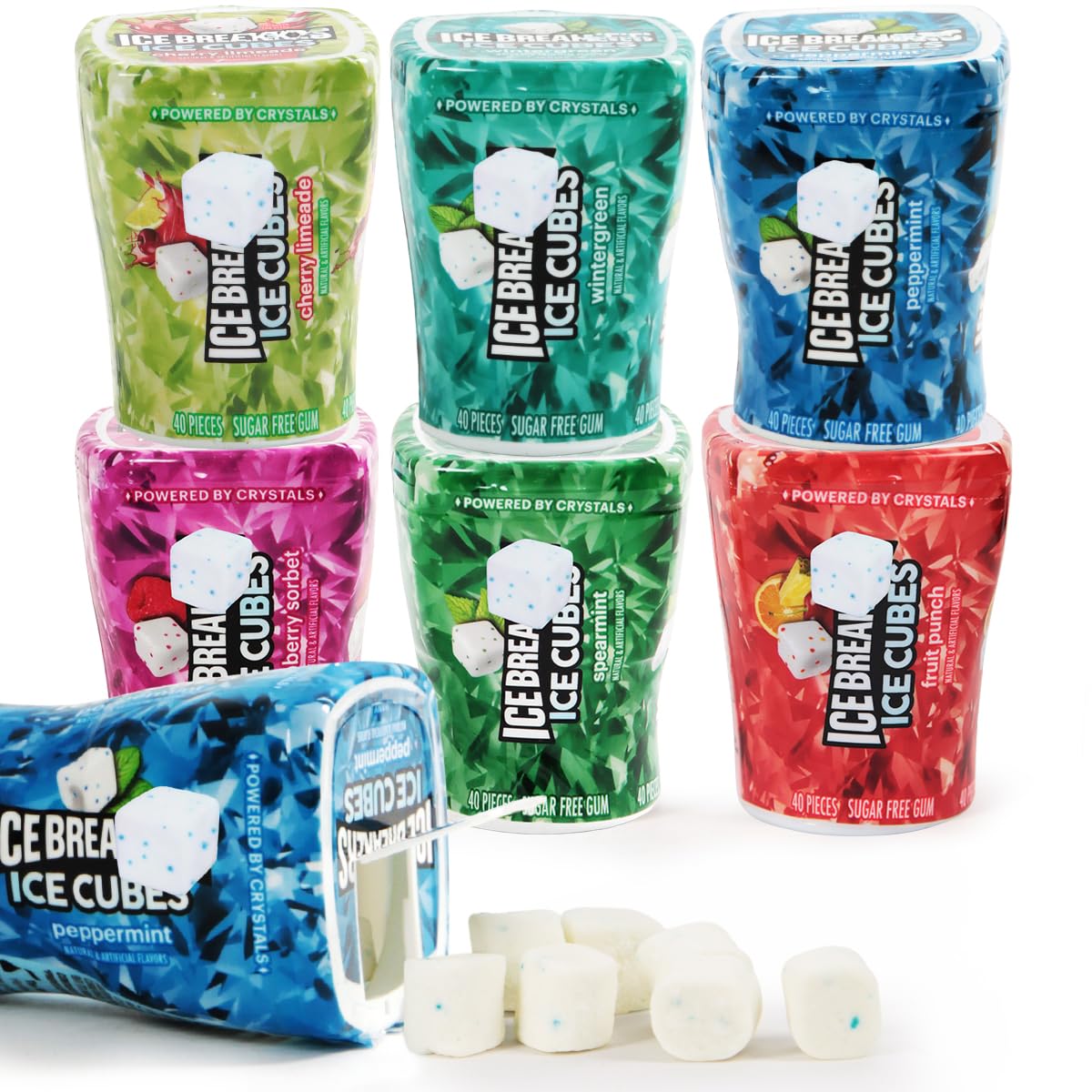 SWEETSIDE IceCubes Peppermint gum cubes for long-lasting fresh breath.