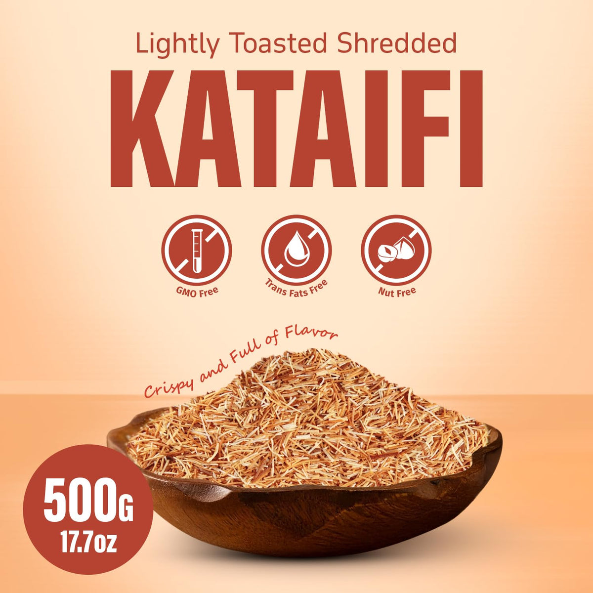 SWEETSIDE CANDY CO. knafeh kataifi assembly shows delicate strands.