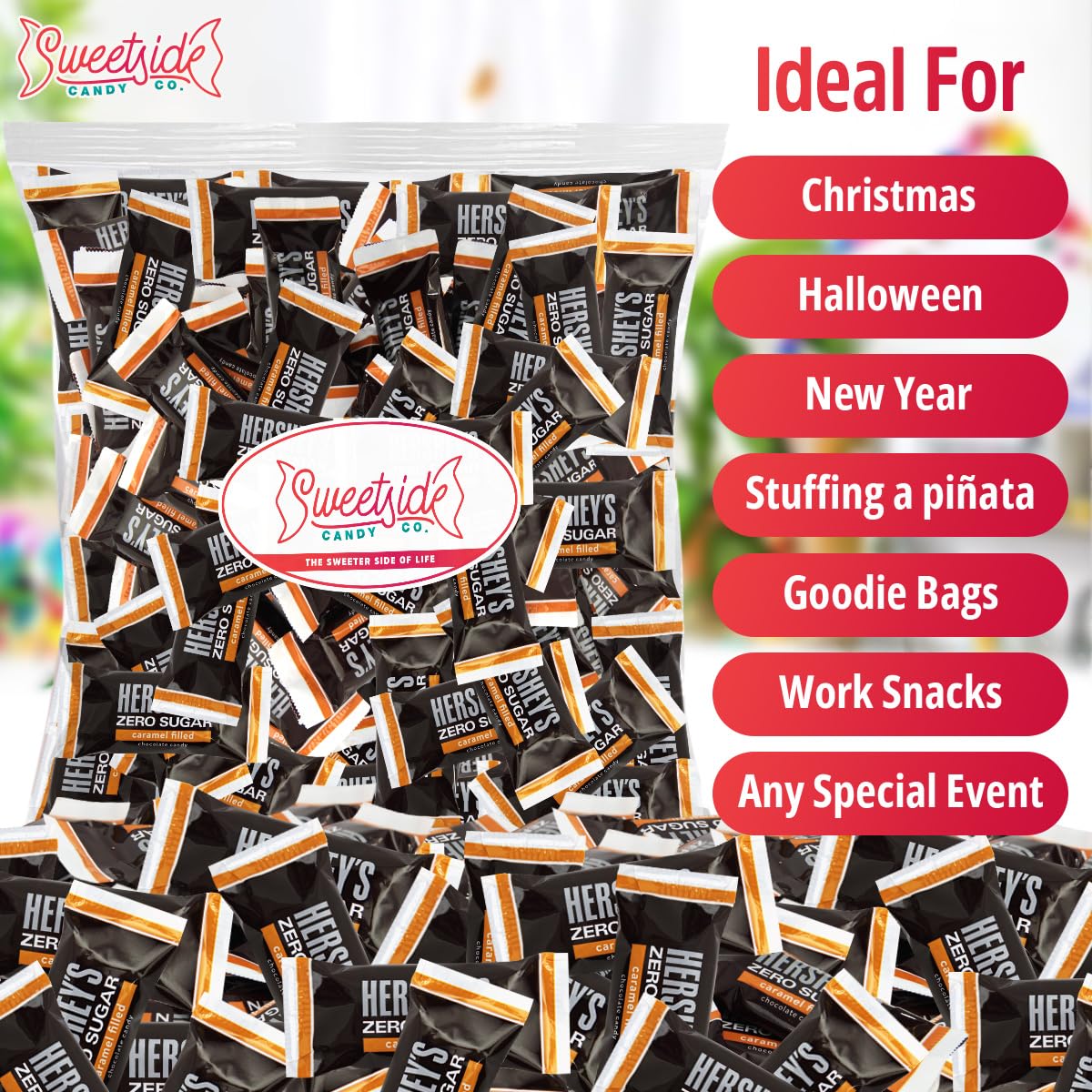 SWEETSIDE CANDY CO Low-carb friendly treat visual for healthy indulgence.
