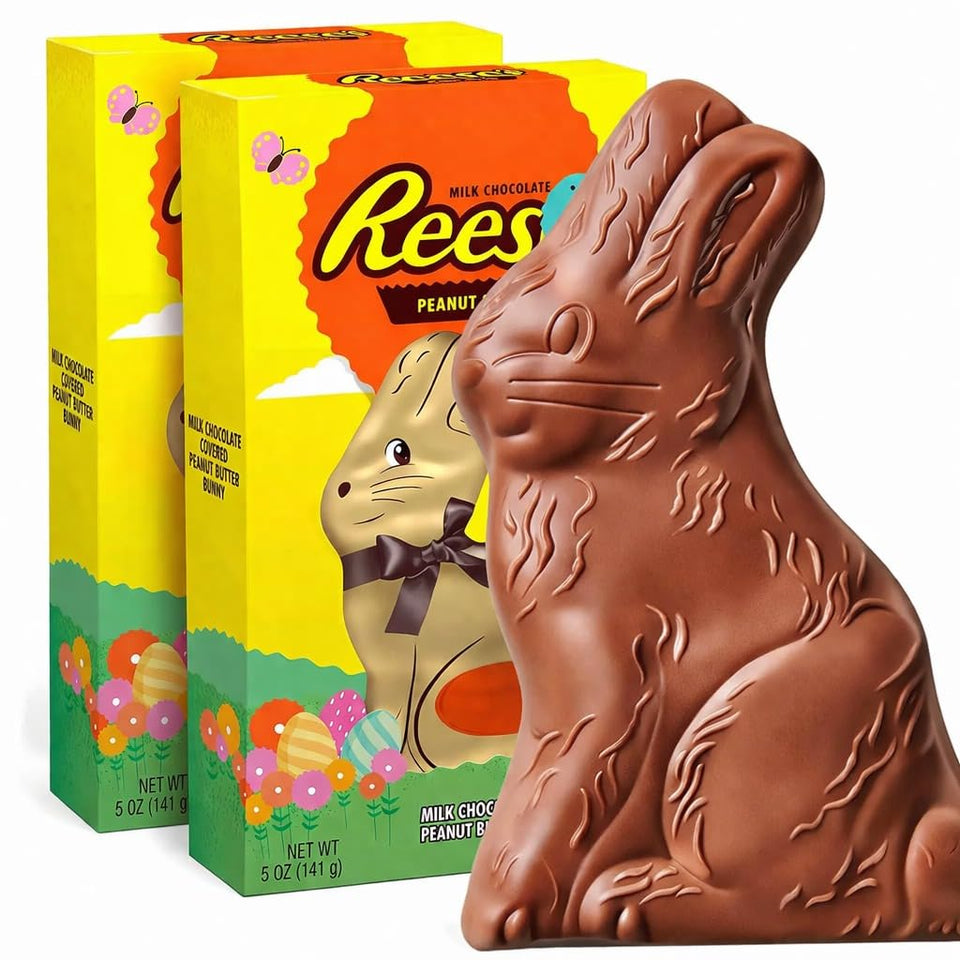 SWEETSIDE Candy Co milk chocolate peanut butter bunny in gift box, ideal Easter treat