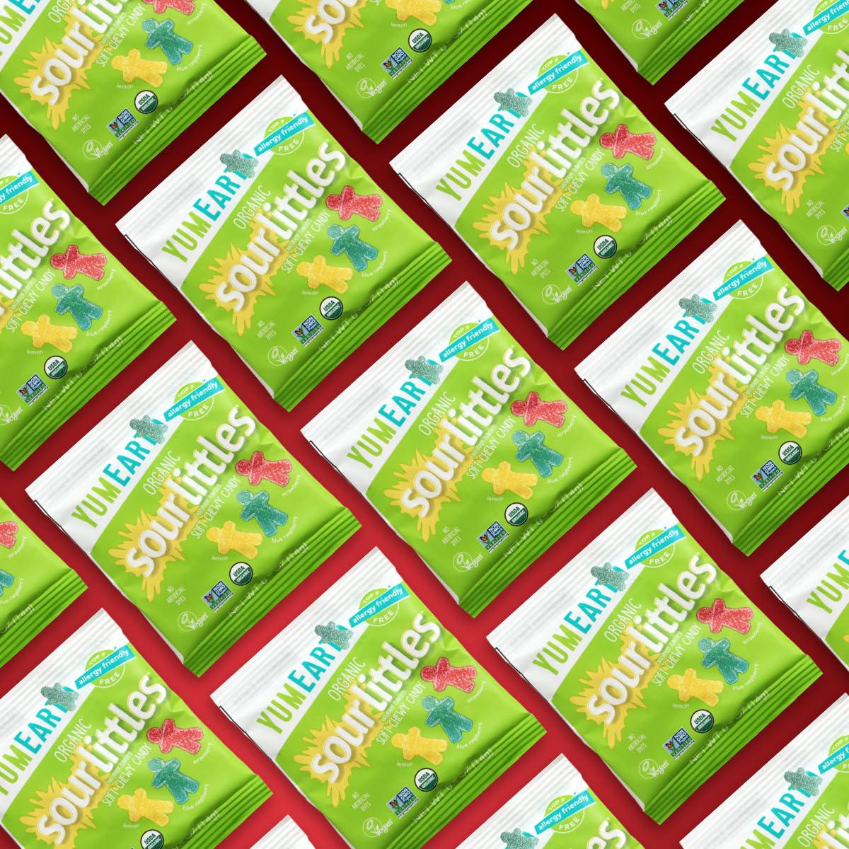 SWEETSIDE Organic Sour Littles party favor tray at an event