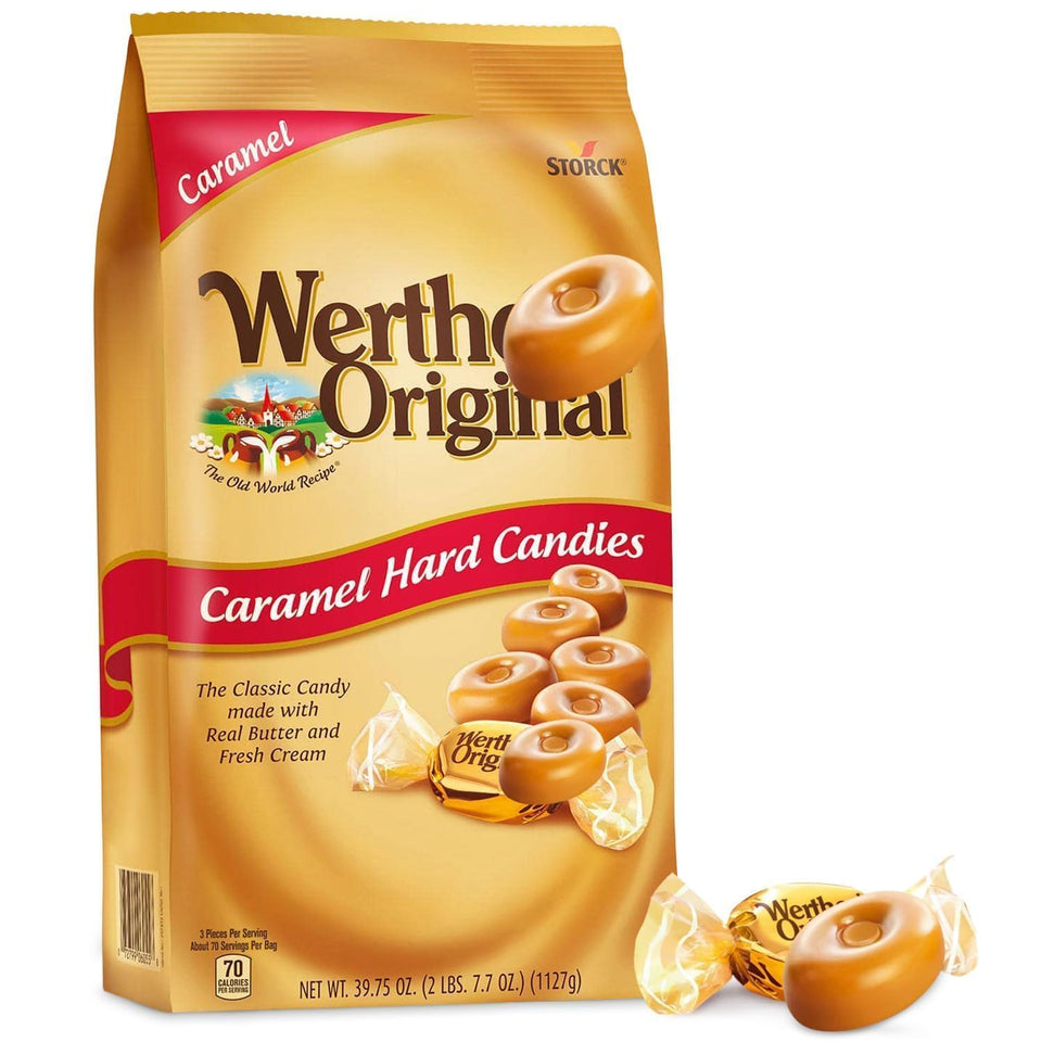 SWEETSIDE CANDY CO Original Caramel Hard Candy bulk bag for sharing.