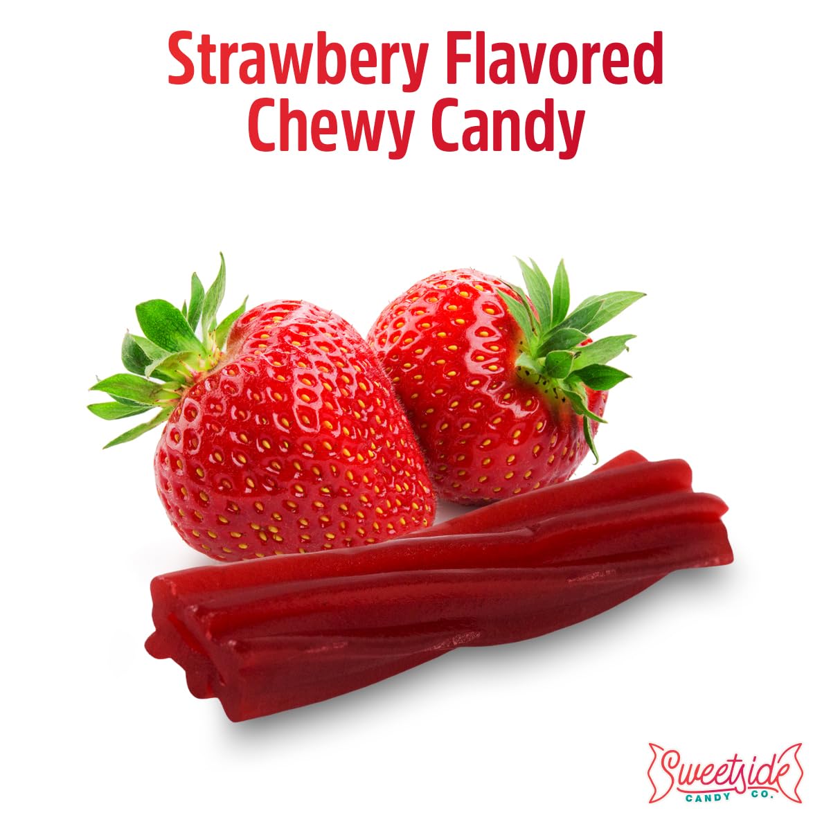 SWEETSIDE CANDY CO party favor strawberry twists ready for gifting.