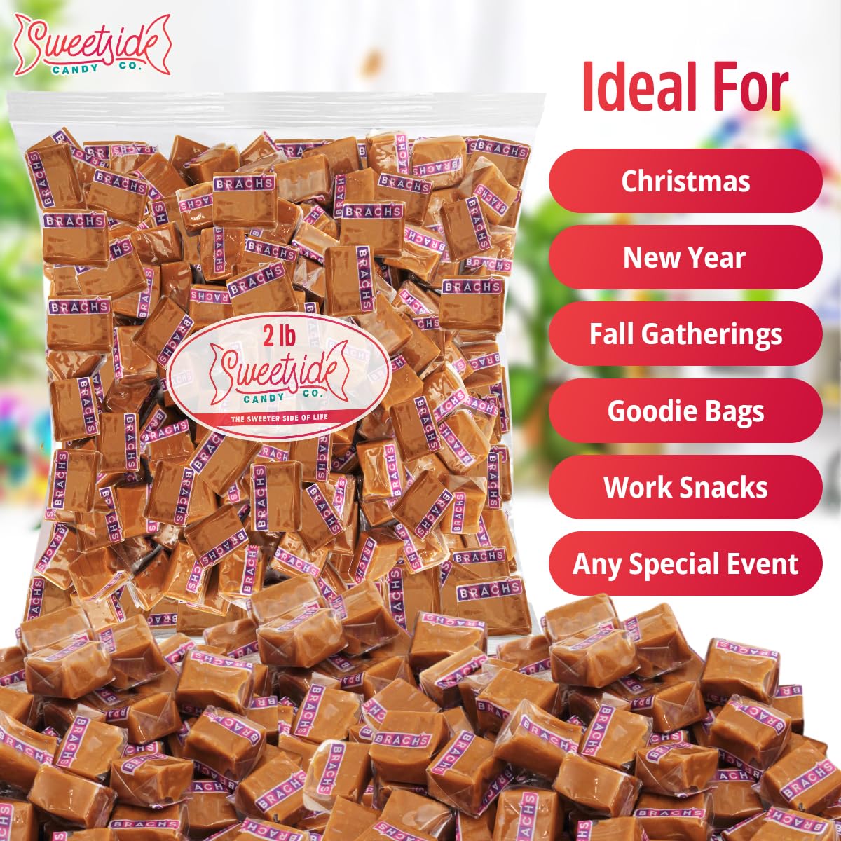 SWEETSIDE CANDY CO. Party-ready caramel display perfect for gatherings and gift baskets.