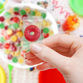SWEETSIDE CANDY CO raspberry-flavored bites add vibrant color to trays