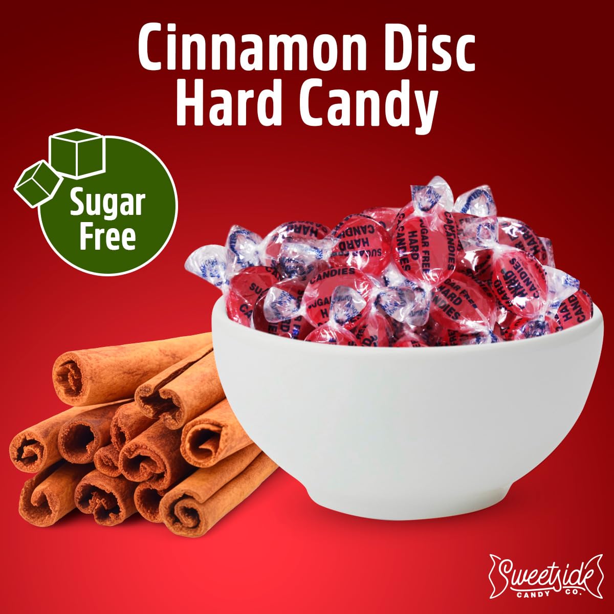 SweetSide cinnamon hard candy individually wrapped for freshness