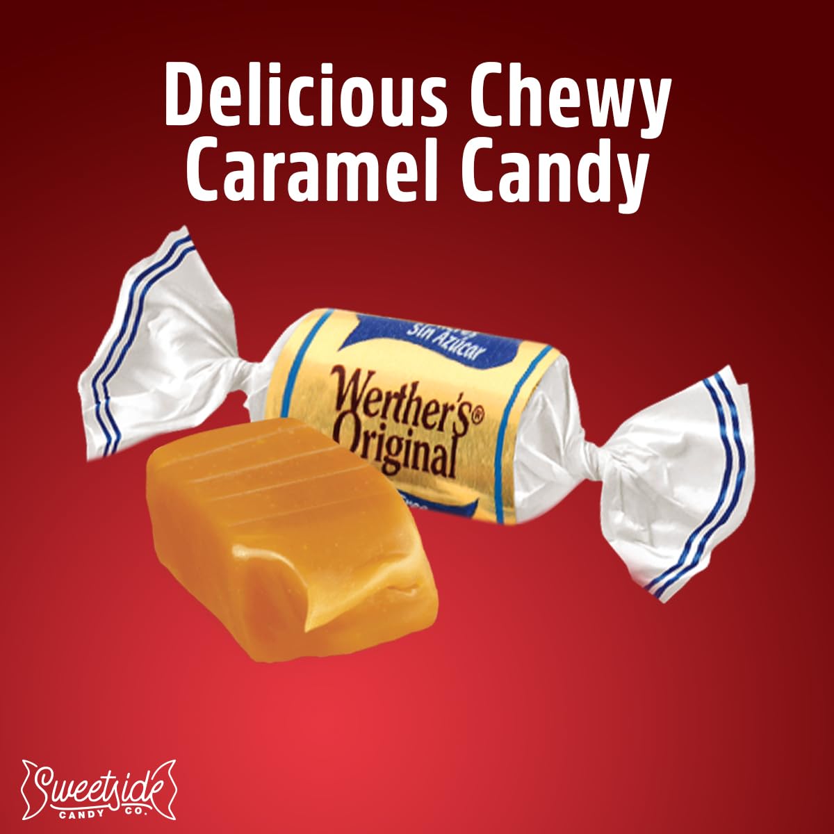 SWEETSIDE CANDY CO Sugar-free Werther's chewy caramel bulk pack for gatherings.