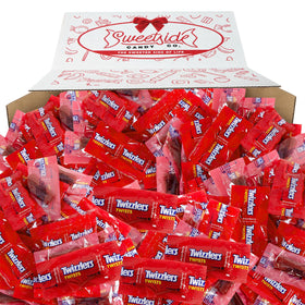 SWEETSIDE CANDY CO Twists Strawberry licorice bulk pack with vibrant red pieces for celebrations.