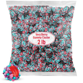 SWEETSIDE CANDY CO Very Berry gummy clusters in bag, ideal for sharing at parties.