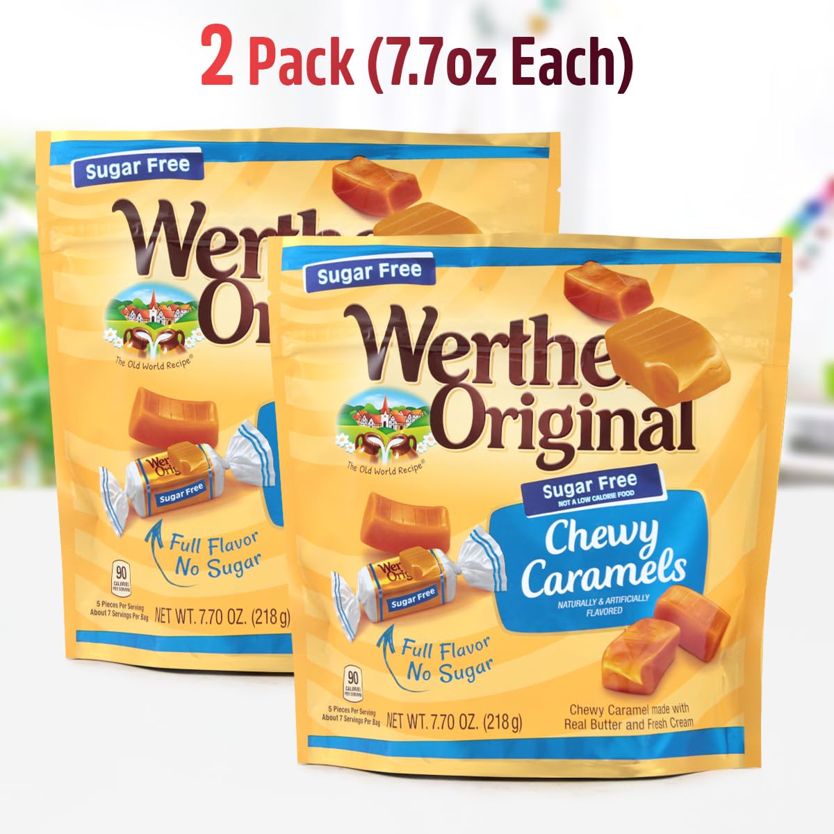 SWEETSIDE CANDY CO Sugar-free Werther's chewy caramel, individually wrapped for on-the-go enjoyment.