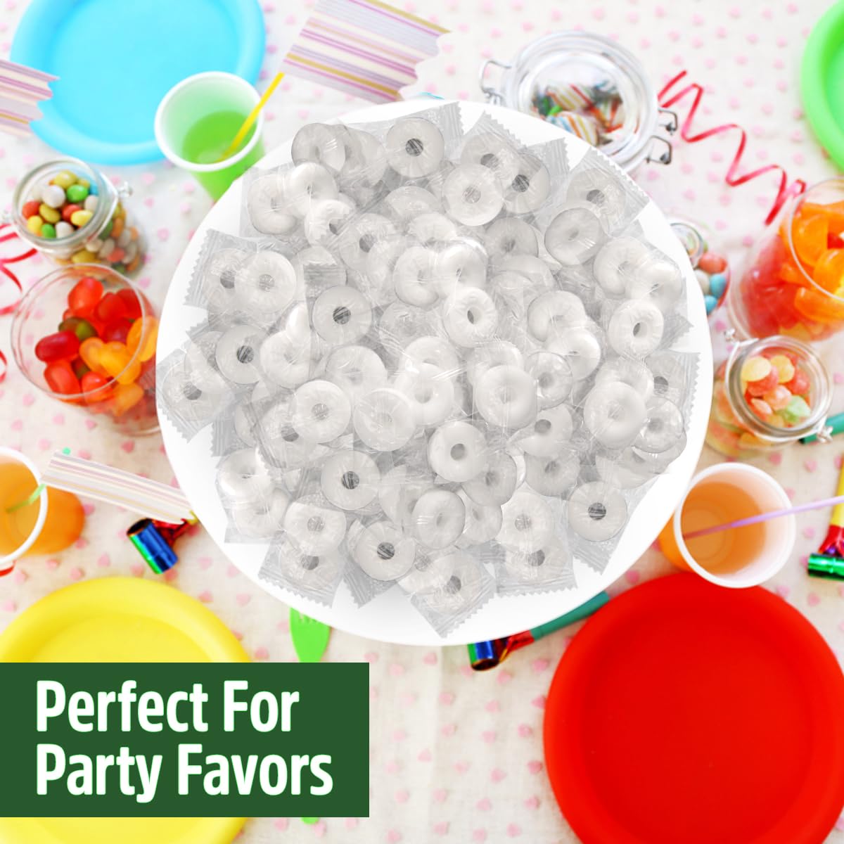 Wint O Green mints offer a classic wintergreen flavor perfect for weddings and special occasions.