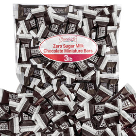 SWEETSIDE CANDY CO zero sugar milk chocolate bulk 3lb bag for sugar-conscious snacking.