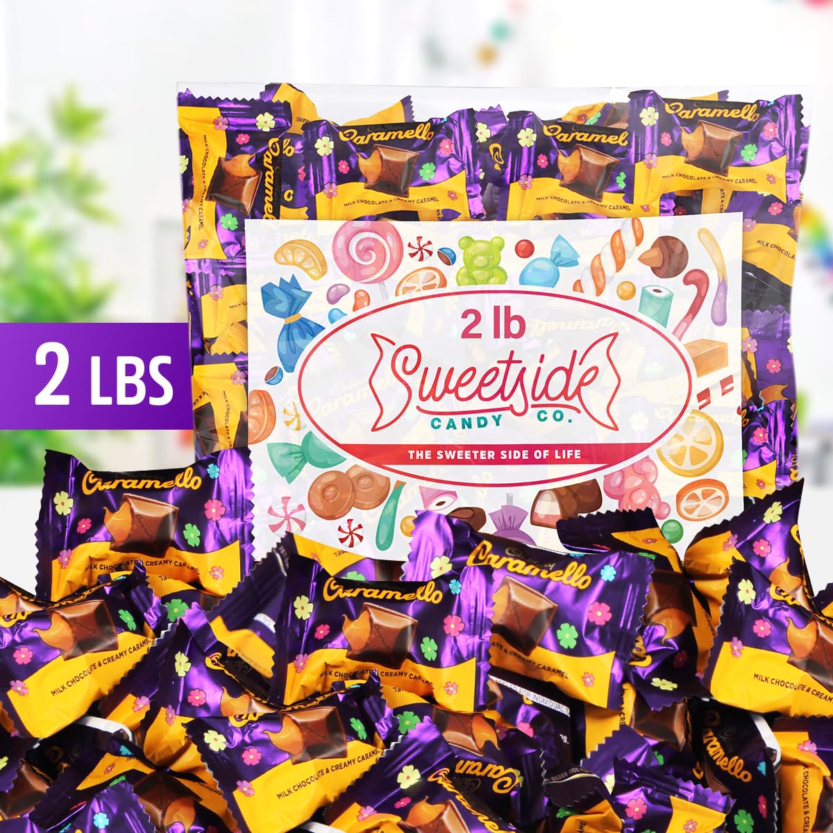 SWEETSIDE Caramello chocolate bar unwrapped for a quick creamy treat