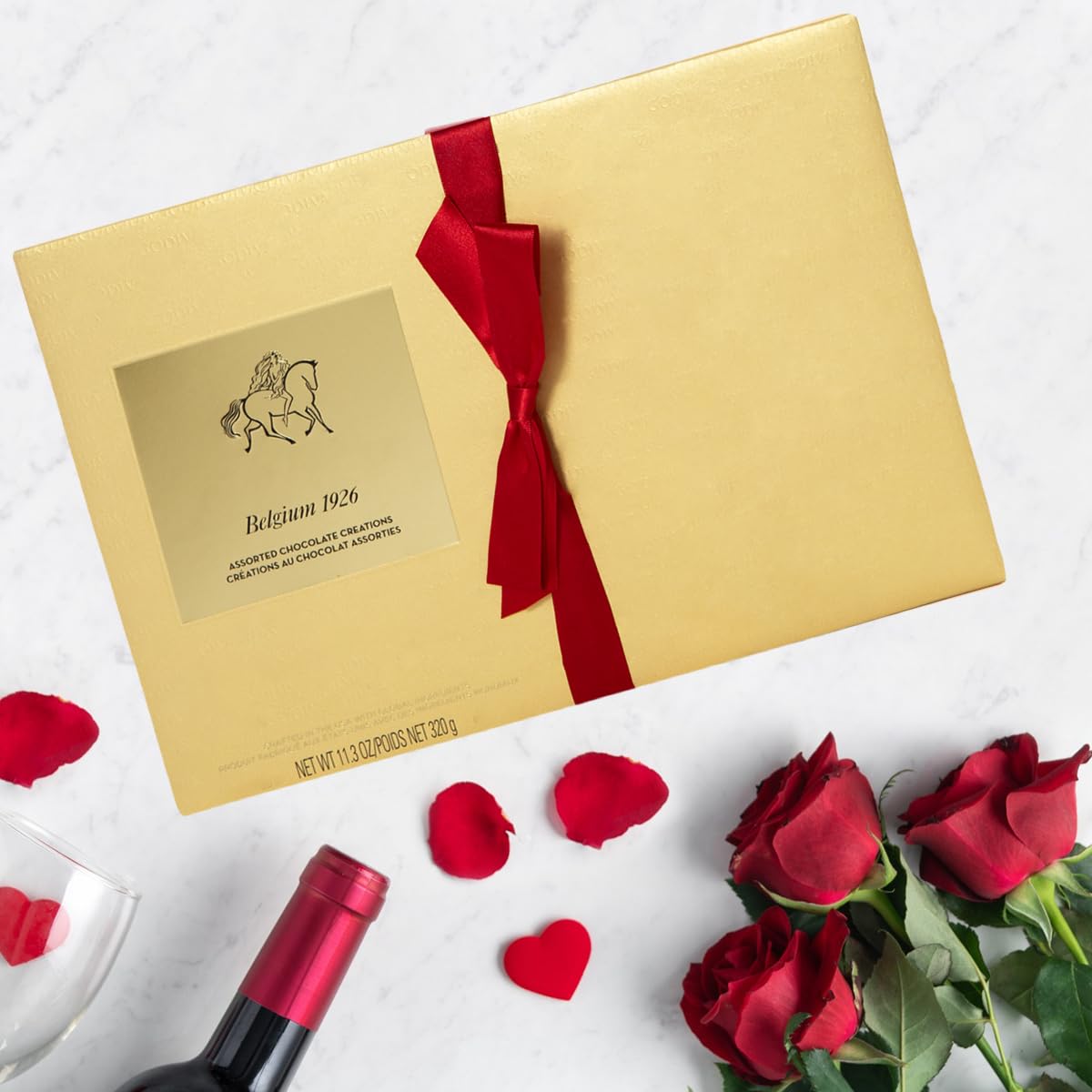SWEETSIDE golden gift box presents a luxurious chocolate experience.
