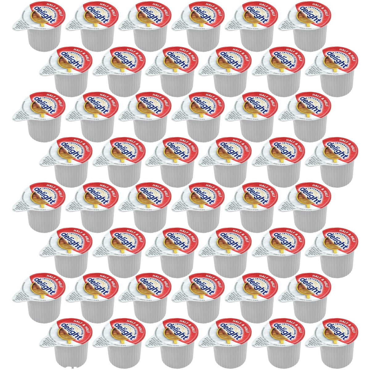 SWEETSIDE half and half single creamer pod on table for quick, creamy coffee.