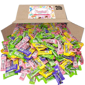 SWEETSIDE Laffy Taffy banana bulk wrap: chewy banana flavor for fruit snack breaks.
