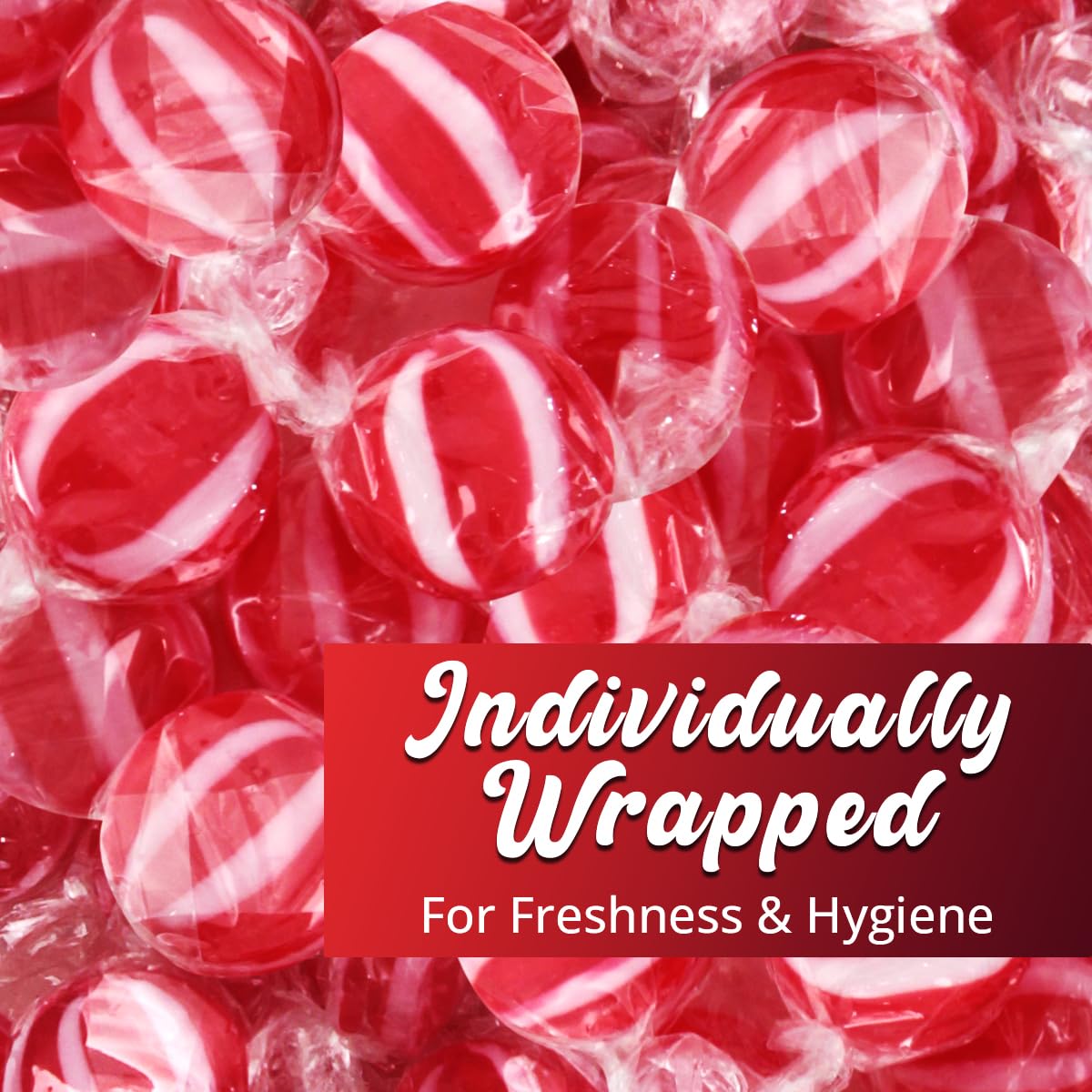 SWEETSIDE Striped Cinnamon Discs in a bowl add festive color.