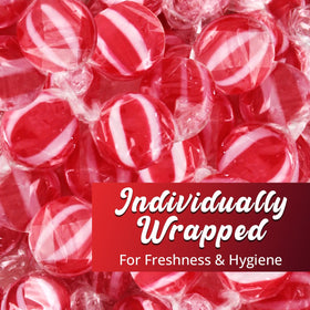 SWEETSIDE Striped Cinnamon Discs in a bowl add festive color.