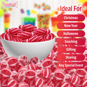 SWEETSIDE Striped Cinnamon Discs packaging detail highlights premium ingredients.