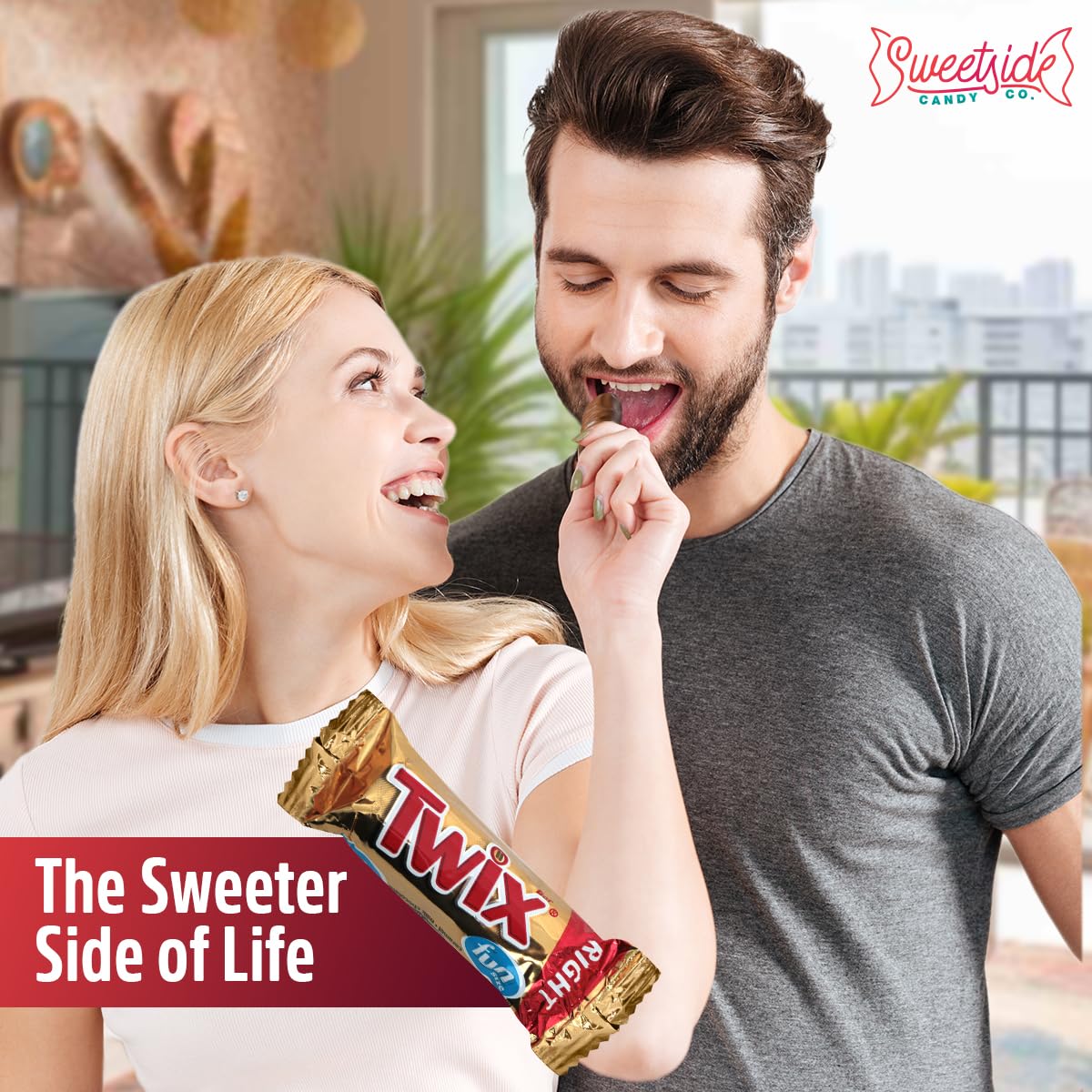 SWEETSIDE Twix individual-wrapper, keeps freshness for on-the-go.