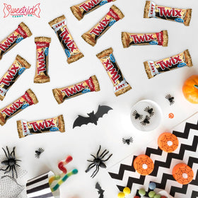 SWEETSIDE Twix party setup, candy buffet centerpiece idea.