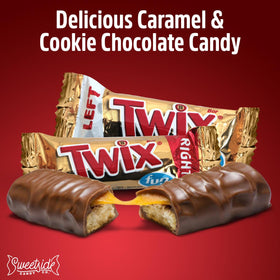SWEETSIDE Twix right-bar close-up, great for quick snacks.