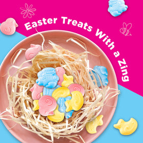 SweeTARTS cherry flavor chicks, ducks, bunnies add tangy color to Easter baskets.