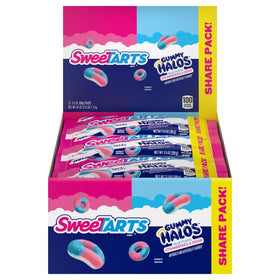 SweeTARTS Halos blue punch ring with soft fluffy bottom for snacking
