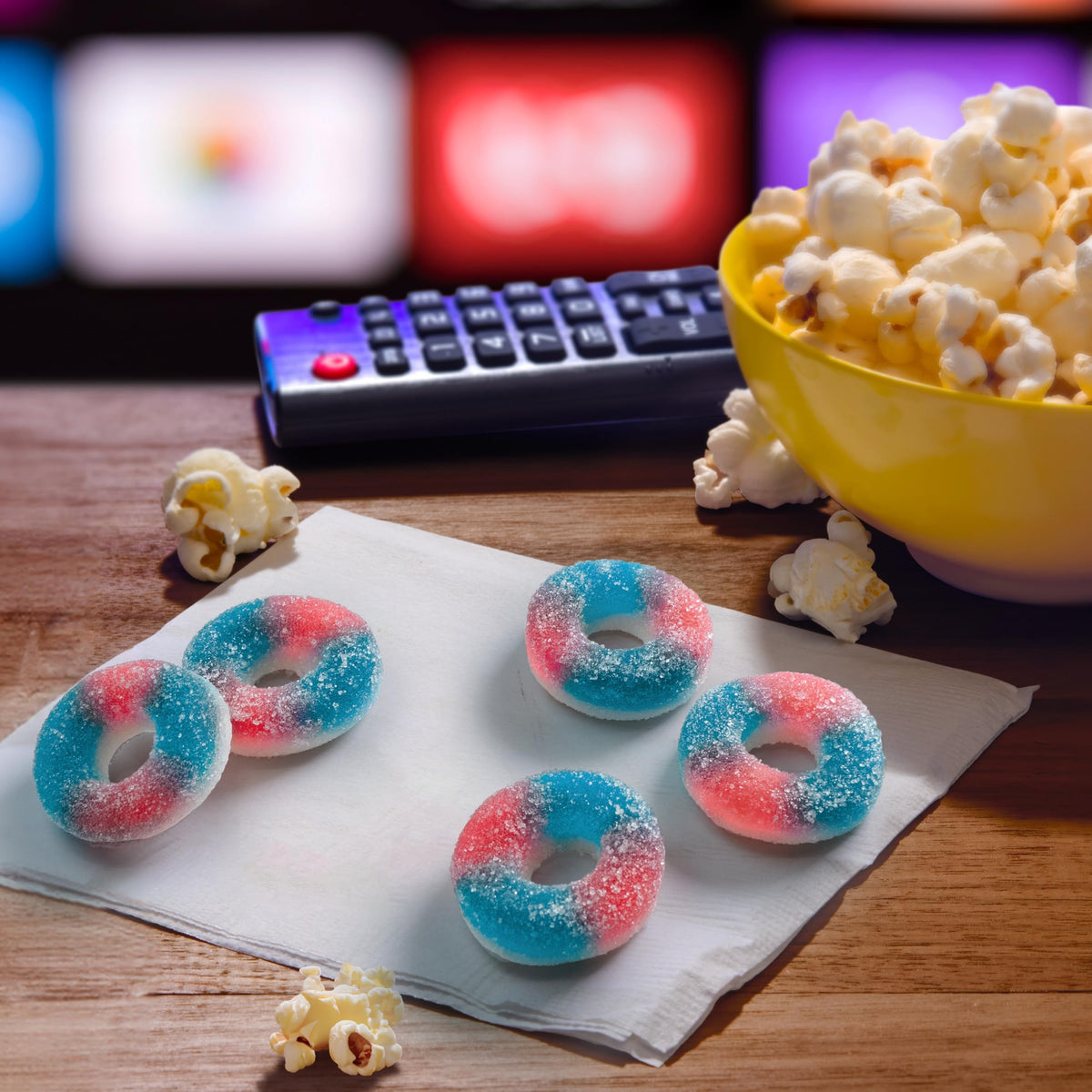 SweeTARTS Halos sugar-coated ring highlighting tart sweetness