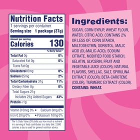 SweeTARTS Mega Rope fruity outside layer with rainbow colors.