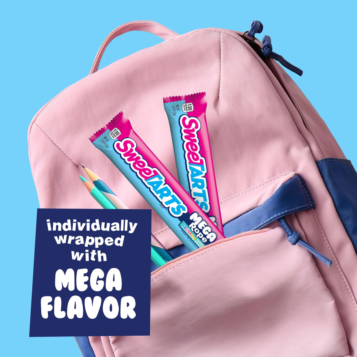SweeTARTS Mega Rope packaging variety seen in store displays.