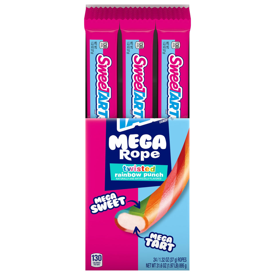 SweeTARTS Mega Rope Twisted Rainbow Punch pack for sharing on the go.
