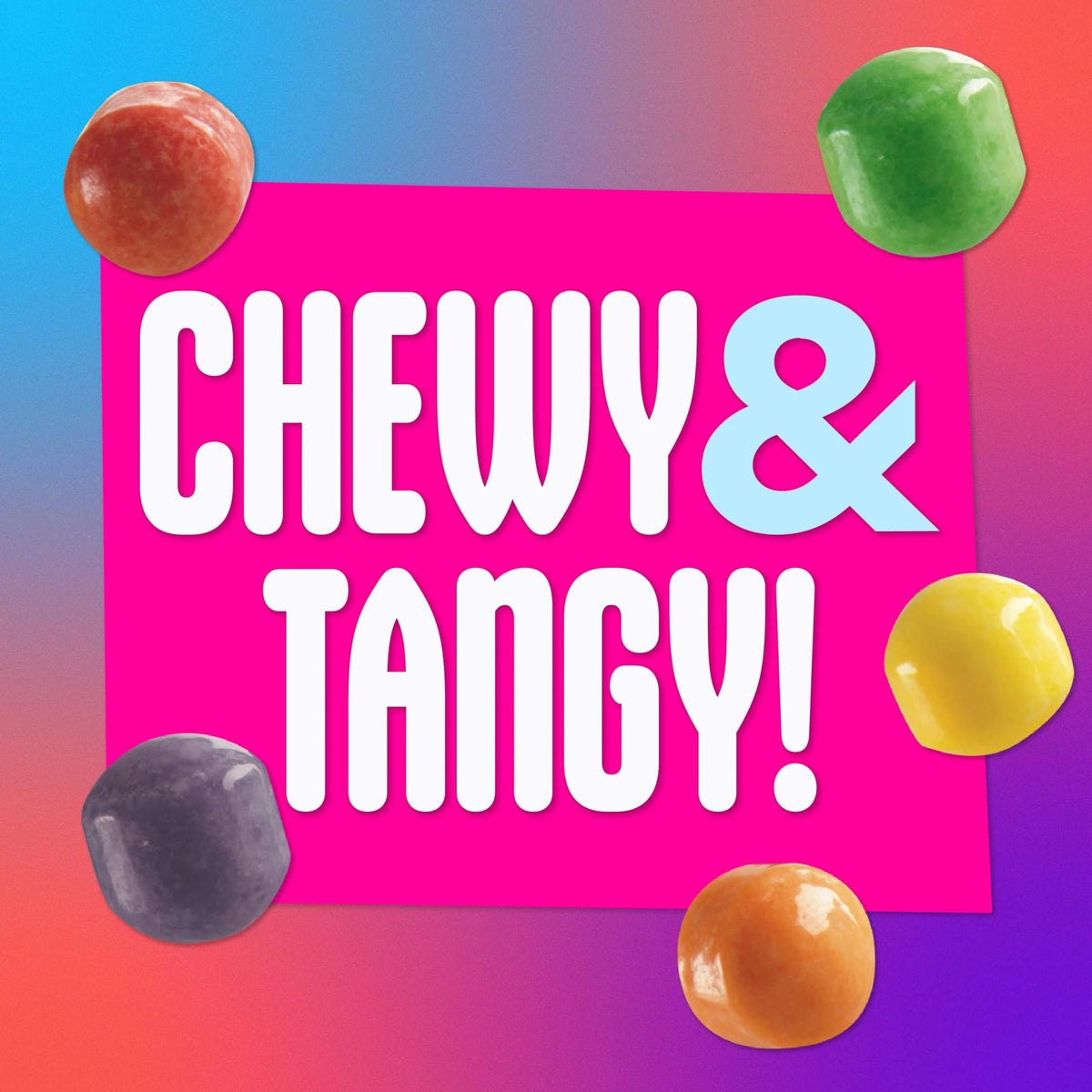 SweeTARTS Mini Chewy Grape bursts deliver a fruity, refreshing flavor moment.