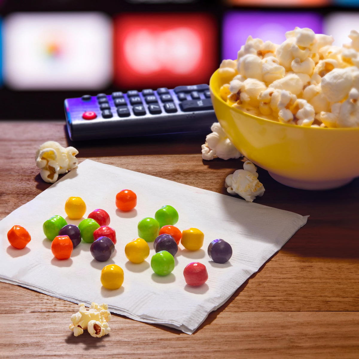 Colorful mini boxes convey a playful, everyday treat suitable for lunchboxes and gatherings.