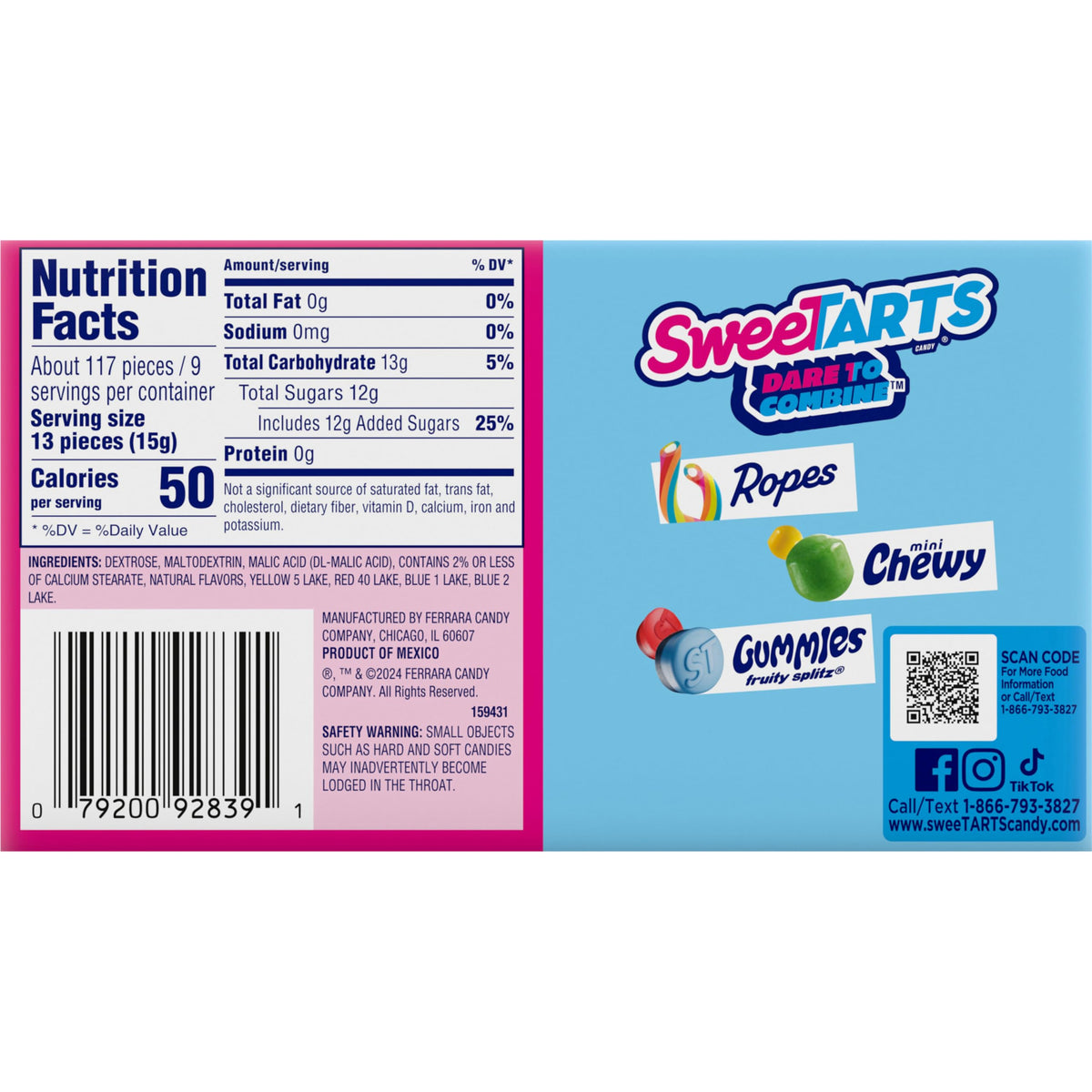 Brand-signature SweeTARTS Original candy for colorful snacking