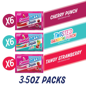 SweeTARTS Ropes Cherry Punch rope close-up highlighting chewy cherry flavor